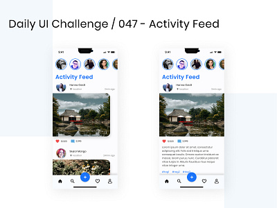 Daily UI Challenge / 047 - Activity Feed dailyui design ui ux