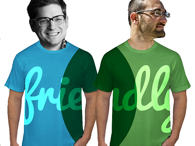a BIGGER Friendly T Shirt - In Two parts composite friendly friendly design co fun illustration shirts tshirts