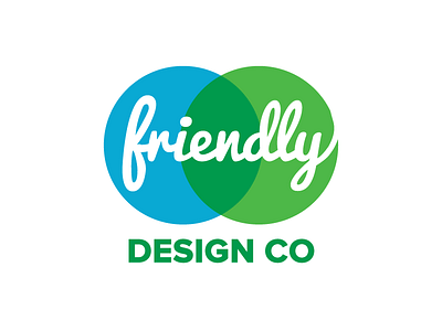 Friendly Design Co. Logo 4.3 circle friendly green logo script venn diagram