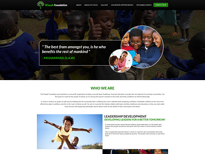 Riayah Donation Design & Development adobe photoshop branding design donation ui ux web design