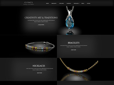 Jewelry Design & Development adobe photoshop branding design responsive ui ux web design wordpress