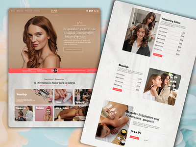 Web Desing about Beauty Salon design diseño web ui web desing