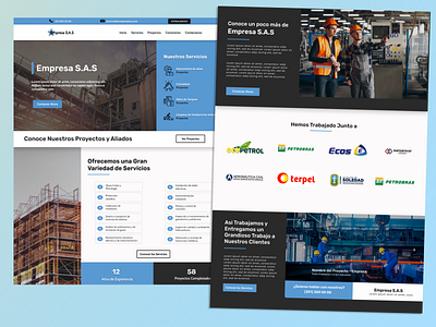 Website Empresa de Servicios Industriales design diseño web landingpages web desing website