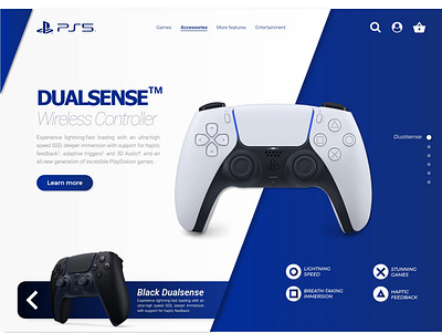 Landing Page Ps5 dual sense home home page landing page product ps5 ui ux
