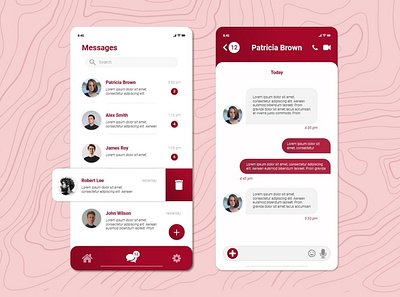 Direct Messaging App app concept design home illustration messages mobile social media ui ux web website