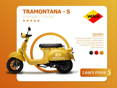 Single Product Page app concept design electric home illustration mobile product profile scooter ui ux web website