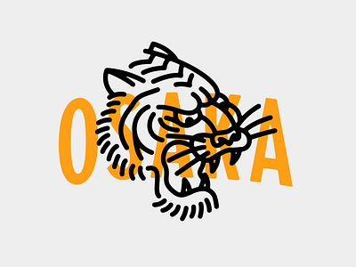 Osaka Tigers badge baseball branding graphic design illustration japan lock up logo osaka rebrand sports logo tattoo tiger typography