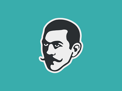 Face Study boxer face illustration logo moustache portrait vector