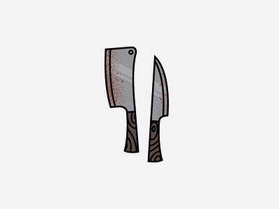The Butcher blood dexter flat flat design icon icon design illustration kitchen knife minimal simple wood