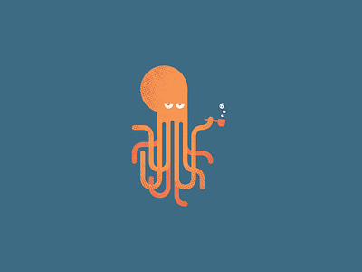 The Octopus character gentleman ocean octopus pipe sea squid