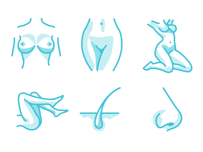 Body parts female woman breasts body legs hair nose beauty vector anatomy linework