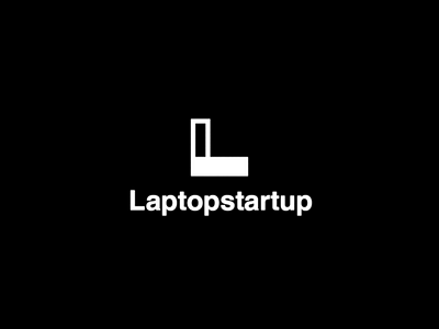 Laptopstartup Logo bold l laptop logo