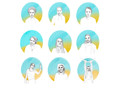 Squad Lab Headshots headshot headshots illustration portrait portraits profil picture