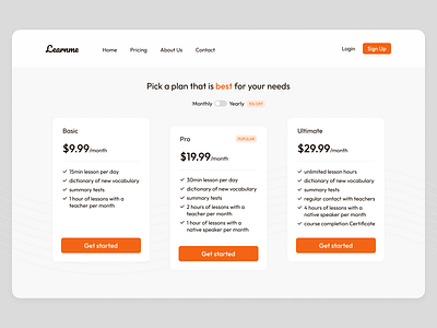 Pricing Section basic design pricing pricing page pricing plan pricing section simple ui ux web web design
