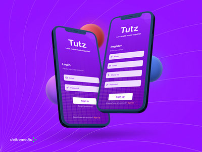 Tutz - Music app (sign in, sign up)