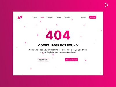 UI design - 404 error page