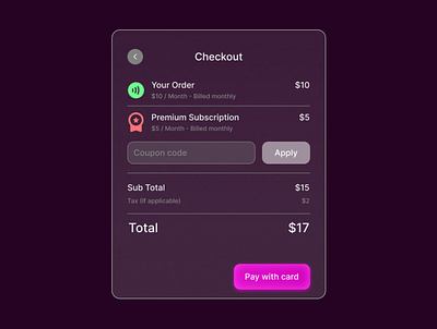 Checkout modal - UI checkout modal design figma freelancer modal ui ux