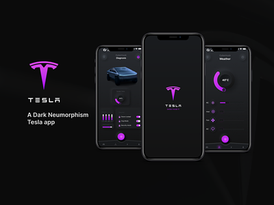 UI Design - A Dark Neumorphism
Tesla app