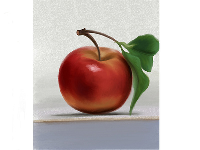 Still life study of an apple