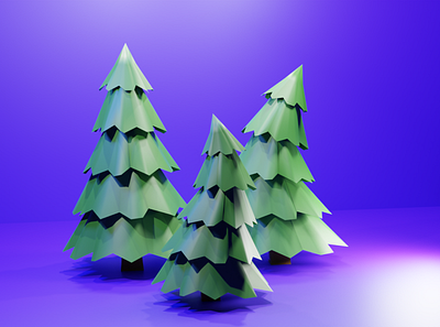 Christmas Trees 3d art blender branding christmas cycles design digital graphic design illustration project reference trees ui