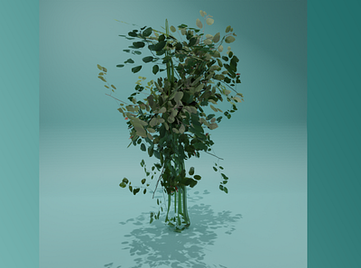 Tree with a Glass Trunk 3d art bark blender design digital graphic design illustration magnimus model project tree ui