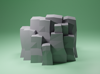 Low Poly Rock Cliff Mountains 3d art blender cliff design digital graphic design illustration mountains rock ui