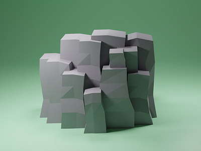 Low Poly Rock Cliff Mountains