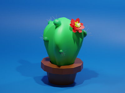 Cactus 3d 3dmodel art beautiful blender cactus cycles design digital flower graphic design green illustration reference ui