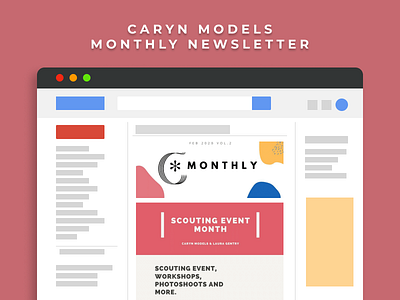 Caryn Models Monthly Newsletter newsletter