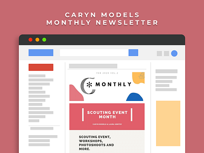 Caryn Models Monthly Newsletter