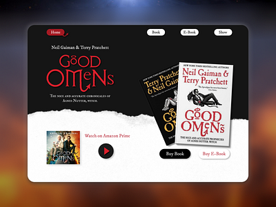 Landing Page Day 3 #DailyUI #GoodOmens