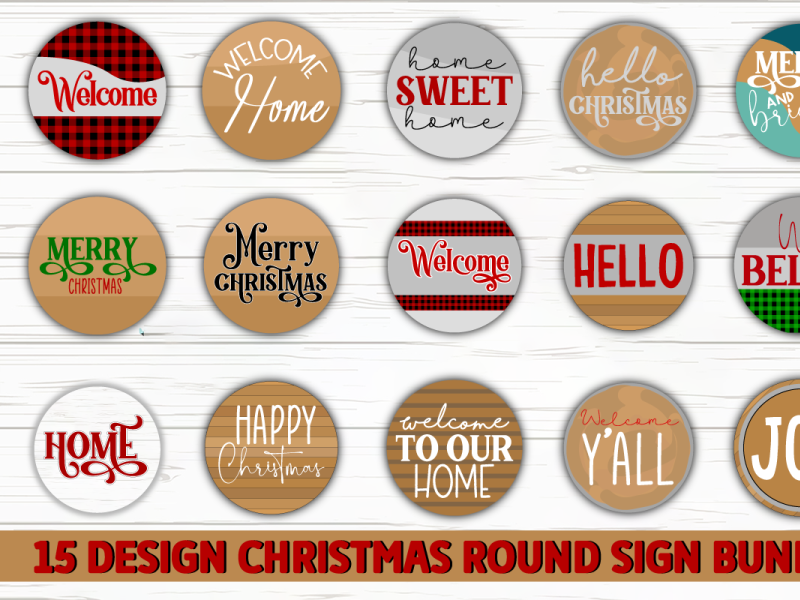 Christmas Round Design Bundle by Radiancecraft on Dribbble