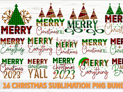 Christmas Sublimation Bundle 3d animation branding design graphic design illustration logo motion graphics ui vector