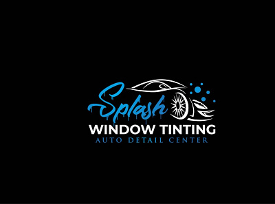 Splash Window Tinting Logo brand design branding designer graphic design logo logo design