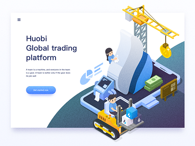 Houbi Global 2.5d 3d characters collaboration dmit doufu dudes illustration isometric people working