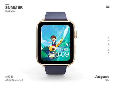 Apple watch background in summer