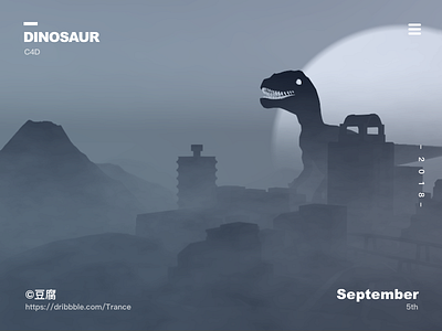 The dinosaurs came back to life 3d apple atmosphere c4d city design dinosaurs light mac macbook smoke ui ux