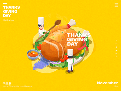 Happy Thanksgiving Day!~ 2.5d apple blur design finder icon illustration light mac macbook thanksgiving turkey ui ux