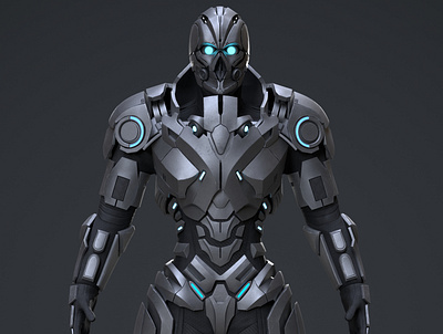 Iron Robot Model 3d animation