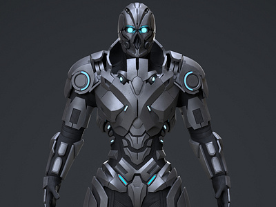 Iron Robot Model 3d animation