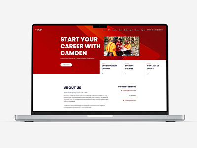 Camden College branding design graphic design illustration web development weddesign
