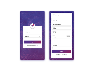 Login and Sign Up UI