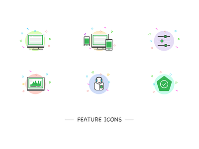 Feature Icons app design icon illustration ui vector web