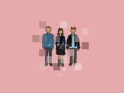 CHVRCHES // Every Open Eye, 2015 album art cartoon character design illustration music scottish synthpop