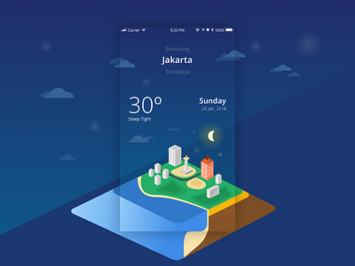 Weathers apps concept illustration interface user