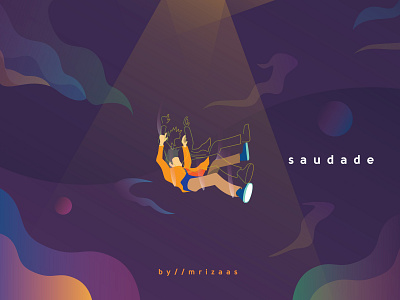 saudade ( from mantra-mantra album by kunto aji ) album art cover design faith galerimantra gallery illustration kuntoaji love lust nostalgic psychedelia simple sketch song song lyrics vector