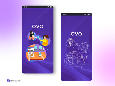 Redesign Illustration Landing Page App OVO