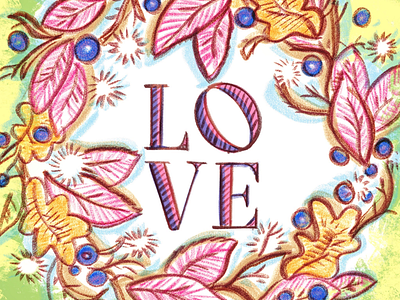 love cute handmade illustration love nature quot sketch symbol warm colors week motivation