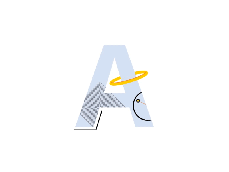 A a alphabet animation motion typography