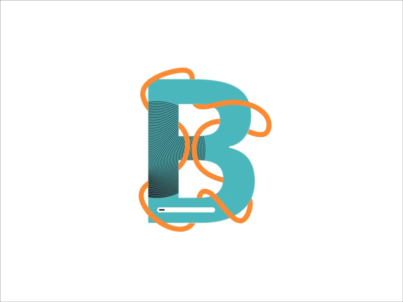 B alphabet animation b motion typography
